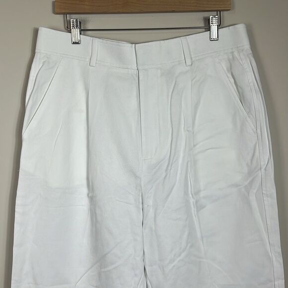 NWOT Everlane The Draper Tapered Pant in Buttersmooth White Size 14 - Picture 5 of 13